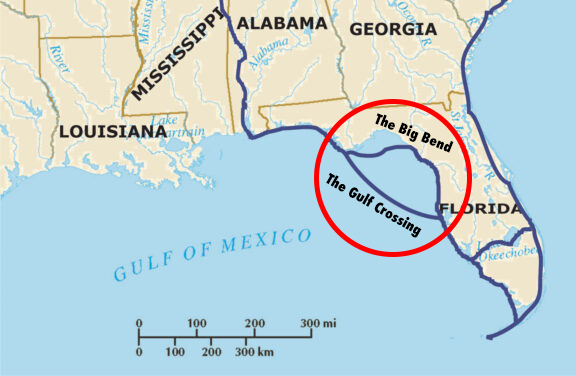 Gulf Crossing vs. Big Bend Map