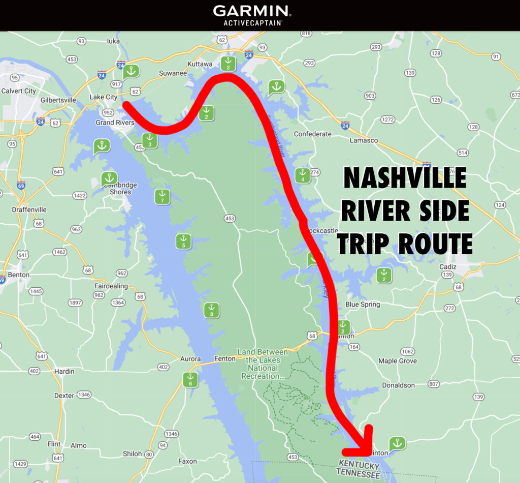 Map of the Nashville Side Trip