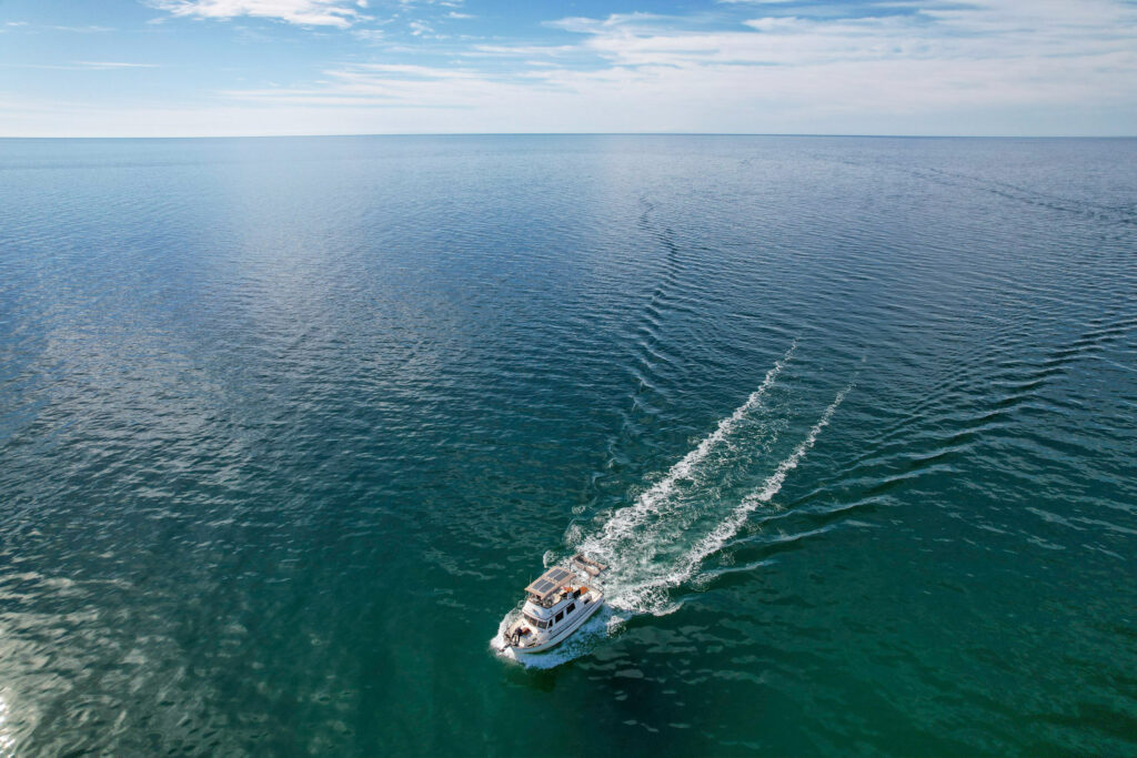 Pivot in the Gulf of Mexico from Dog Island to Steinhatchee on the Big Bend Florida