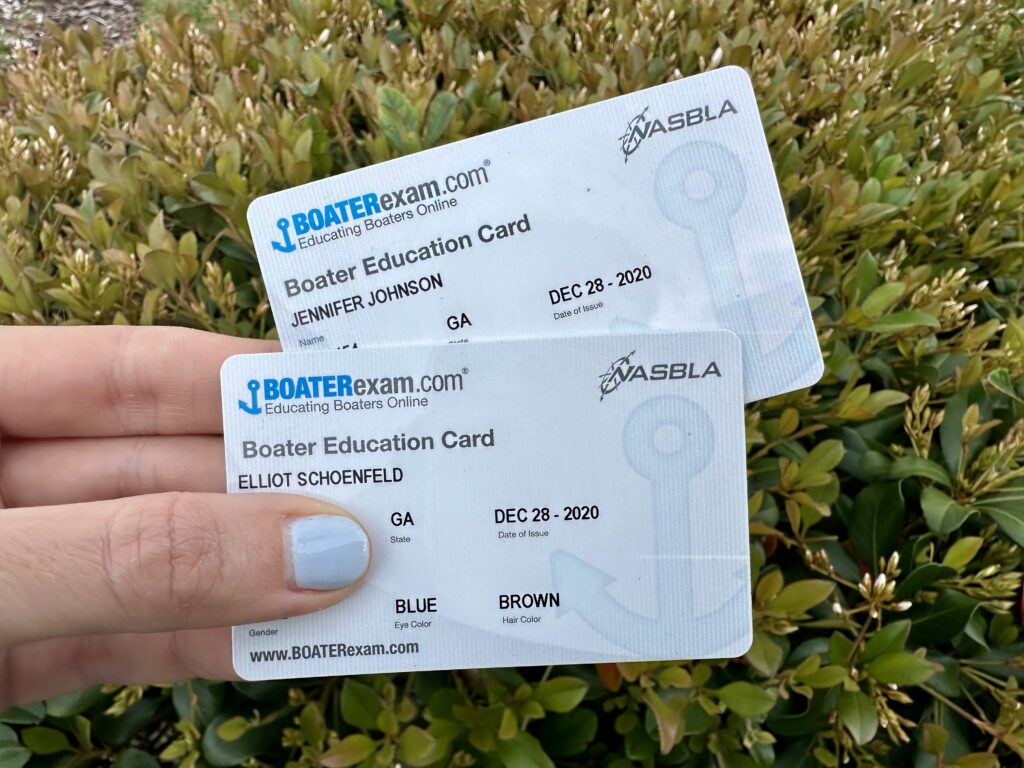 Our boater exam cards