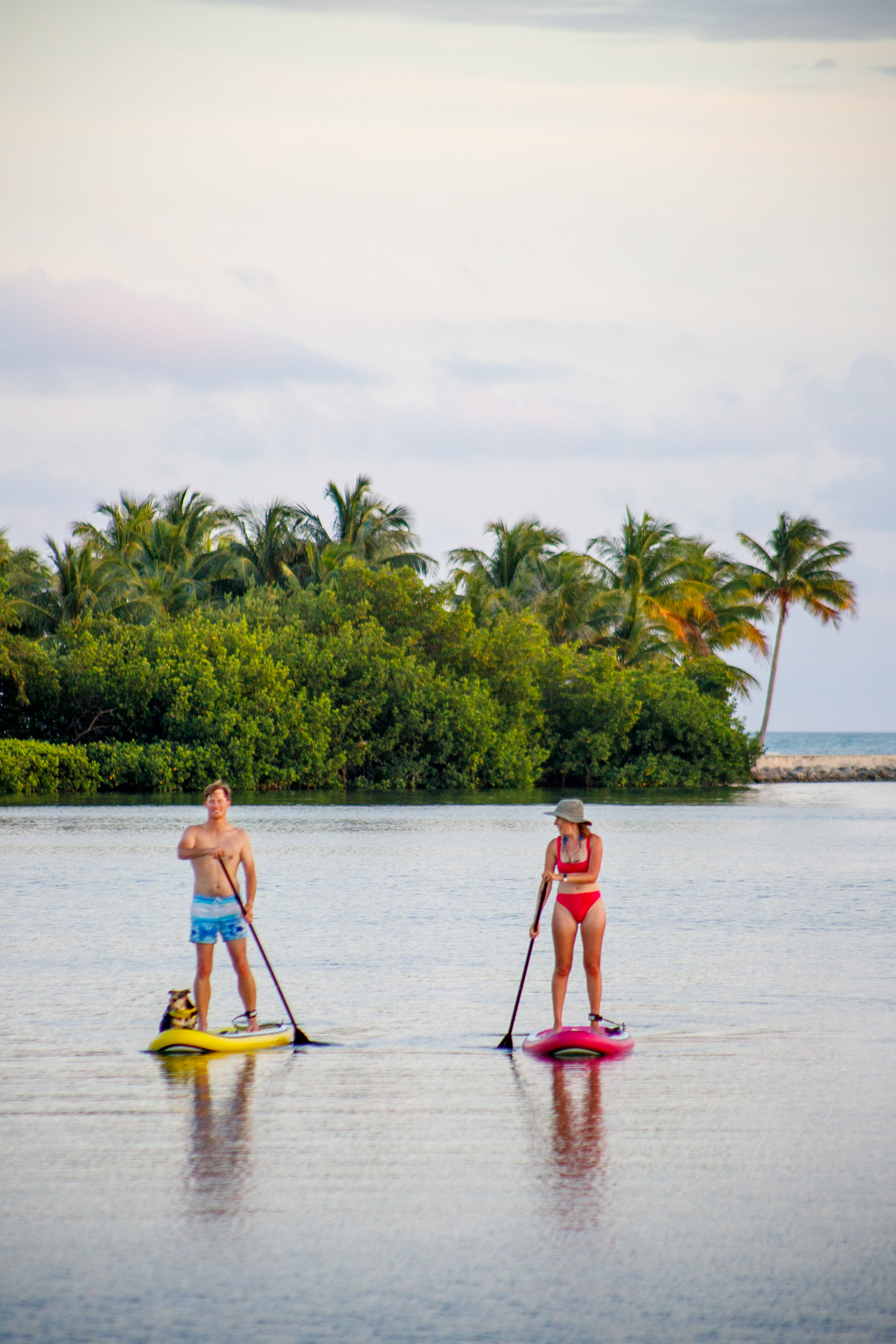 Jen and Elliot on their SUP in Curry Hammock State Park; Florida Keys Kayaking