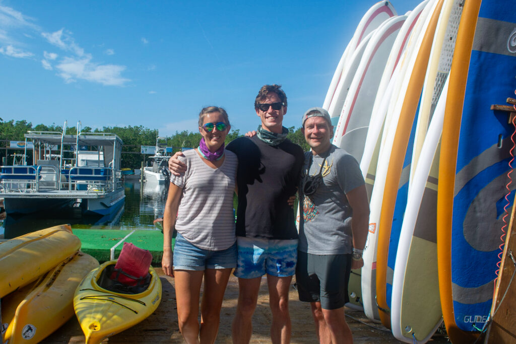Jen, Elliot, and Jacob kayaking in Key West; Florida Keys Kayaking