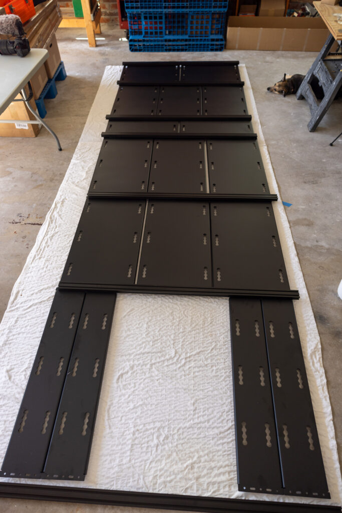 roof rack panels lined up