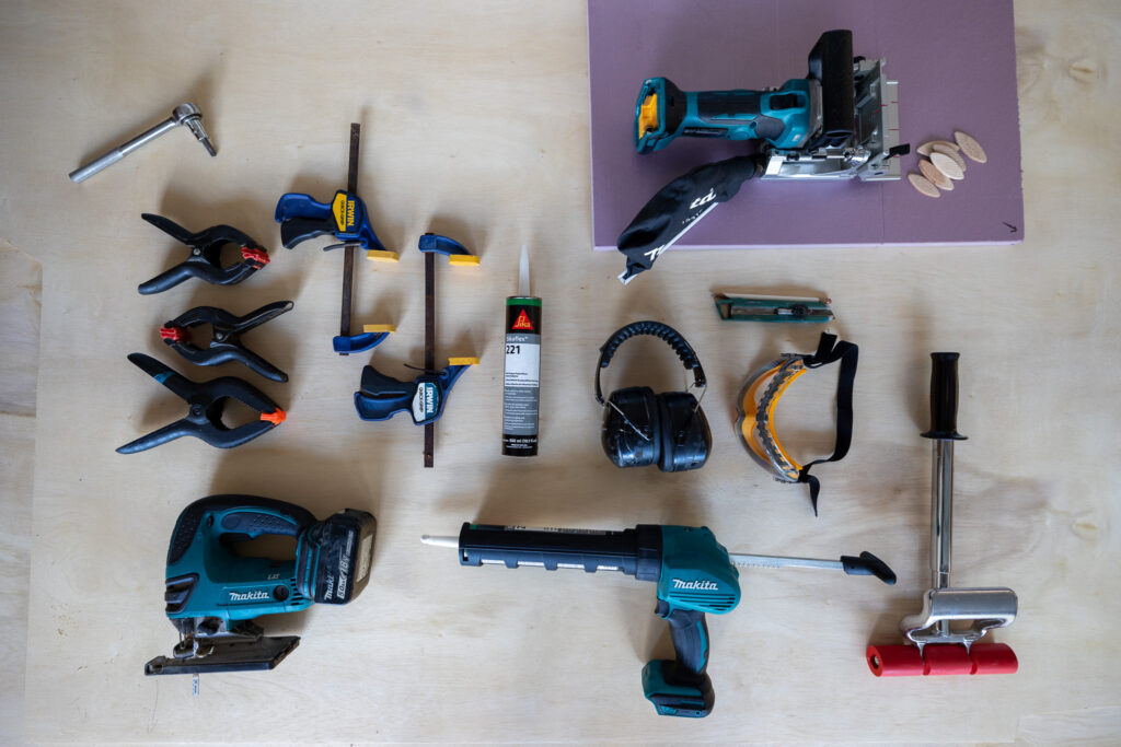 all tools for installing a camper van floor