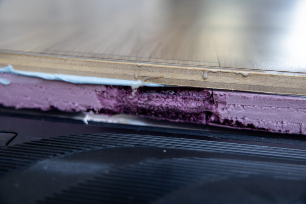 xps foam with epoxy eaten through it