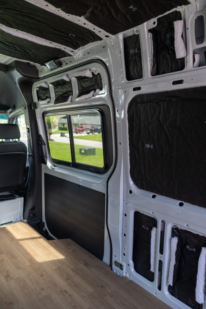 van insulation sliding door